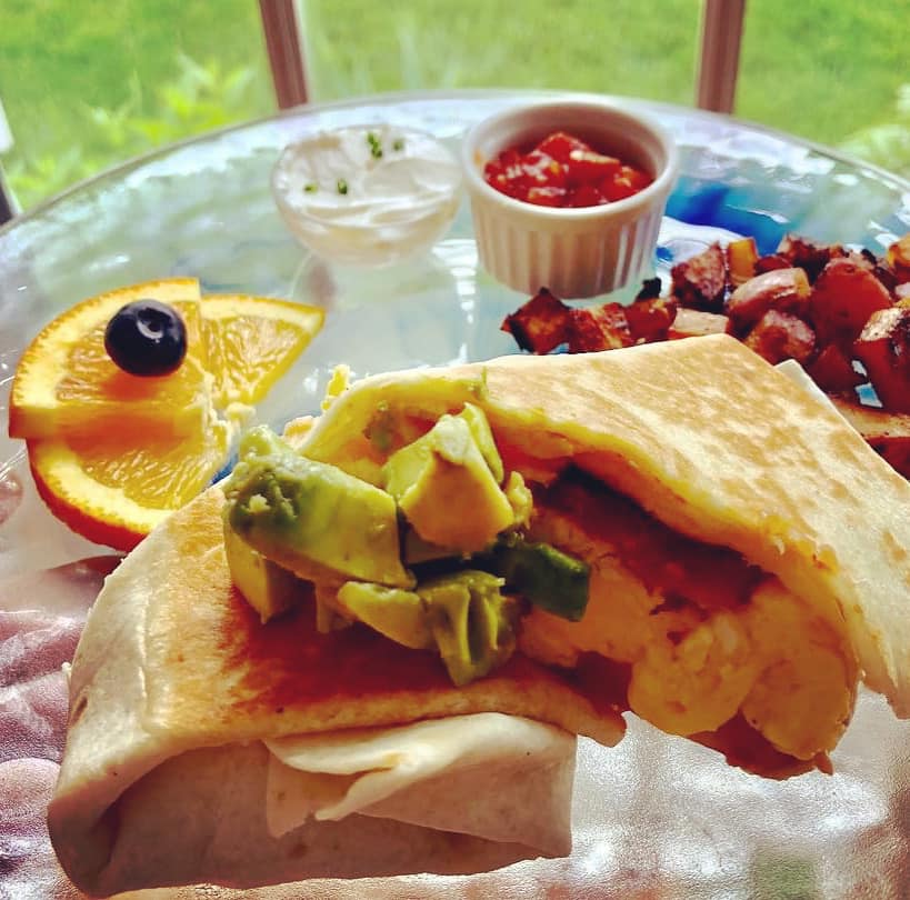 Our amazing breakfast tacos!