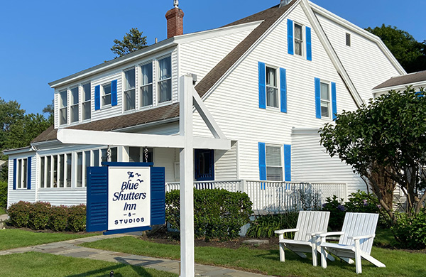 Blue Shutters Inn after a fresh coat of paint